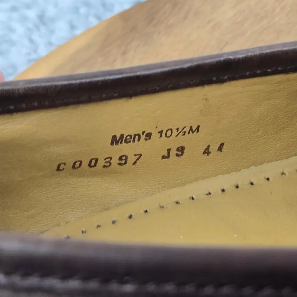 Cole Haan Mens 10.5M Ascot Brown Leather Business Casual Moc Toe Horsebit Loafer